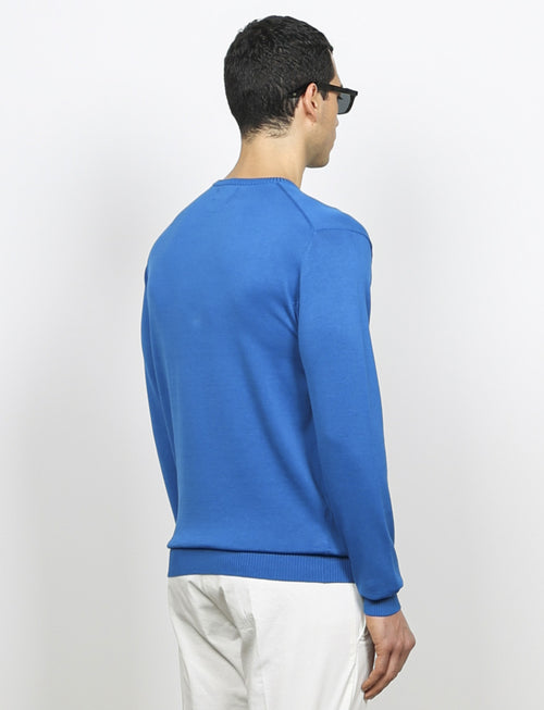 Maglia girocollo in cotone a maniche lunghe_Luigi Fusaro