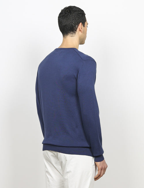 Maglia girocollo in cotone a maniche lunghe_Luigi Fusaro