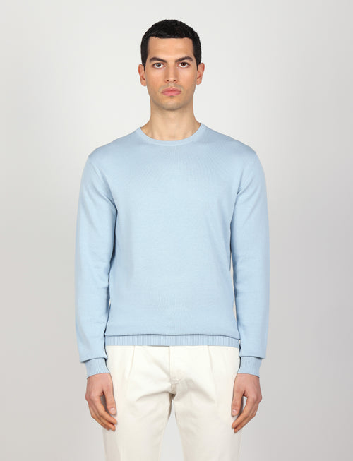 Maglia girocollo in cotone a maniche lunghe_Luigi Fusaro