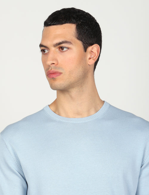 Maglia girocollo in cotone a maniche lunghe_Luigi Fusaro