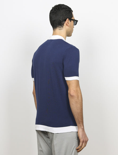 Cardigan polo in cotone_Luigi Fusaro