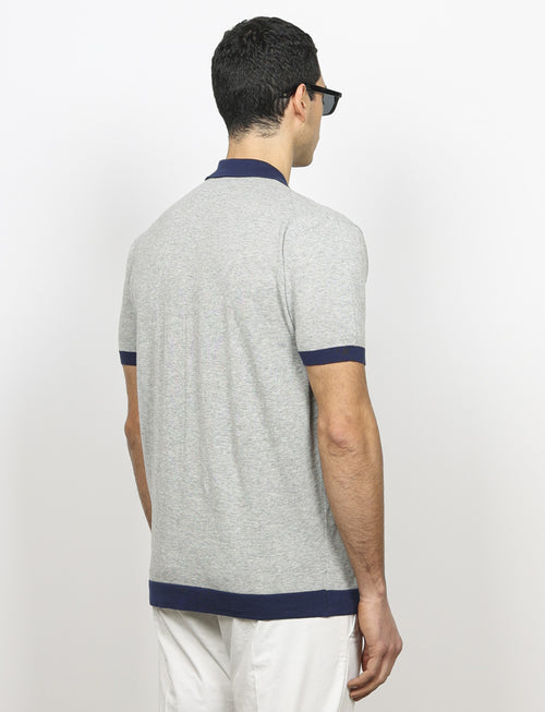 Cardigan polo in cotone_Luigi Fusaro