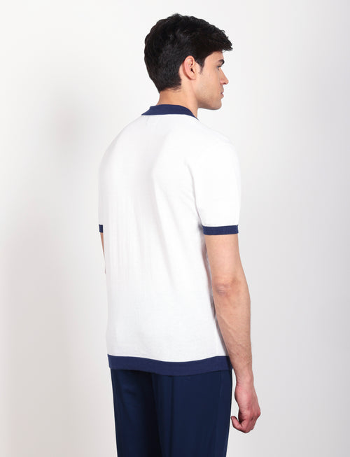 Cardigan polo in cotone_Luigi Fusaro