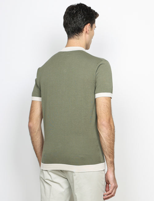 Cardigan polo in cotone_Luigi Fusaro