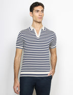 Polo derby a righe in cotone Luigi Fusaro