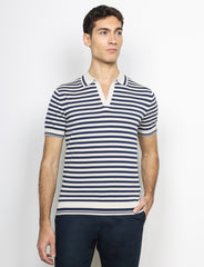 Polo derby a righe in cotone