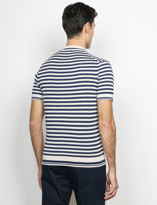 Polo derby a righe in cotone Luigi Fusaro