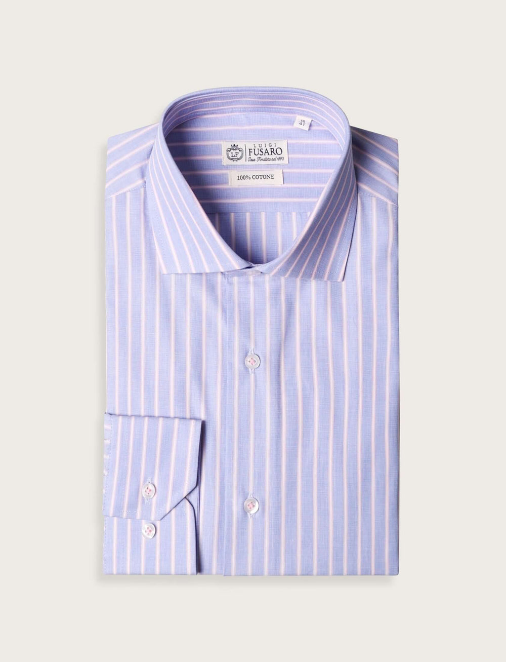 Camicia in cotone a righe verticali