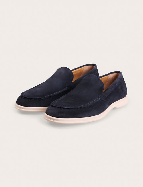 Mocassini slip on in camoscio