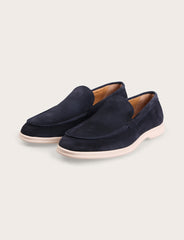 Mocassini slip on in camoscio