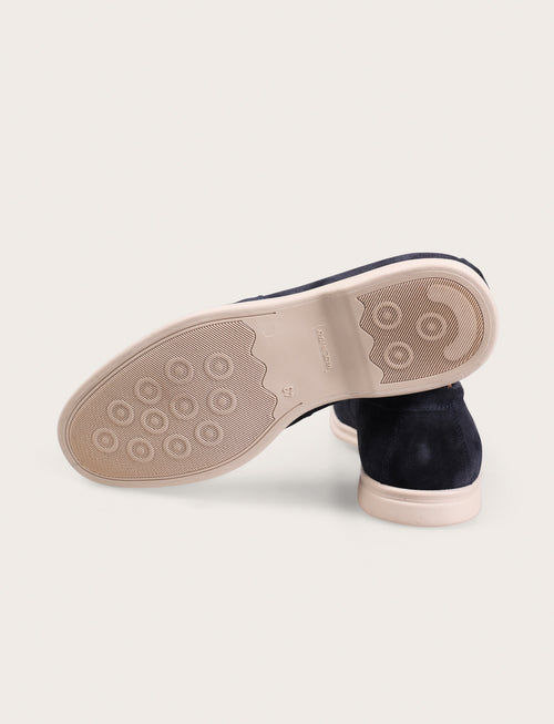 Mocassini slip on in camoscio
