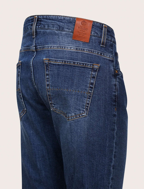 Jeans cinque tasche in cotone stretch luigi fusaro
