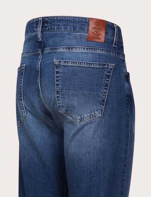 Jeans cinque tasche in cotone stretch luigi fusaro