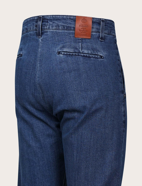Jeans tasca america in cotone stretch luigi fusaro
