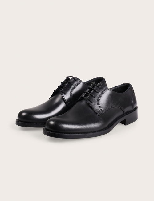 Scarpe derby in pelle liscia con lacci