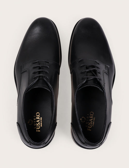 Scarpe derby in pelle liscia con lacci