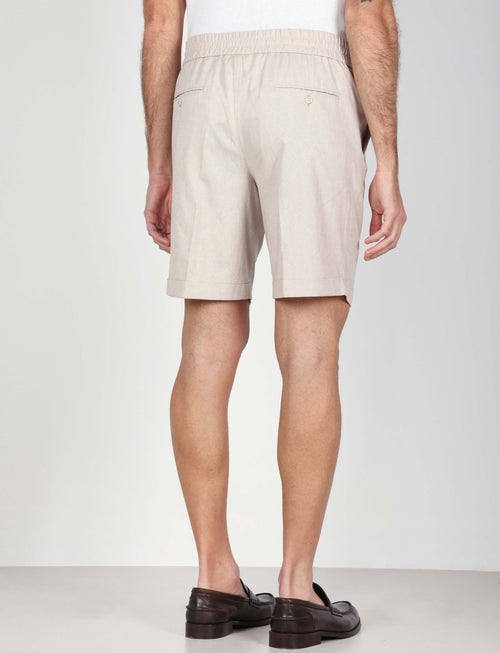 Bermuda in cotone mélange con coulisse luigi fusaro