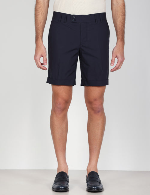 Bermuda classici in cotone tinta unita |Colore:Blu