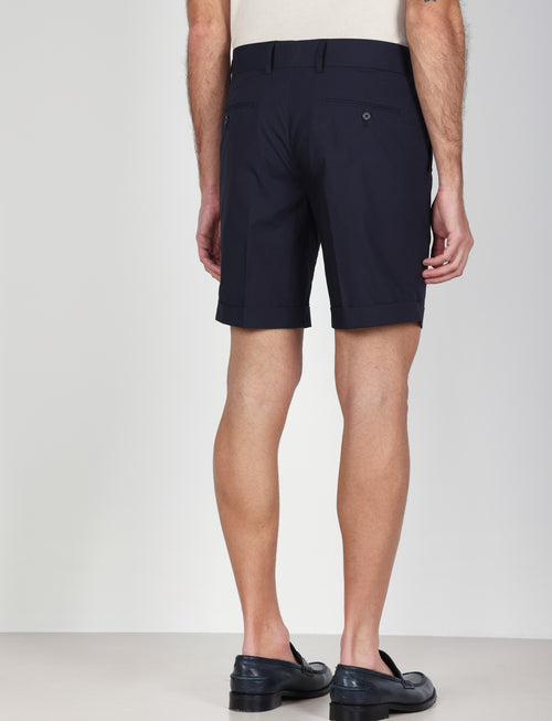 Bermuda classici in cotone tinta unita |Colore:Blu