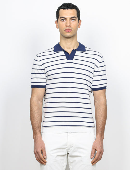 Polo a righe in cotone 100%