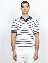 Polo a righe in cotone 100%