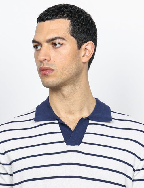 Polo a righe in cotone 100%