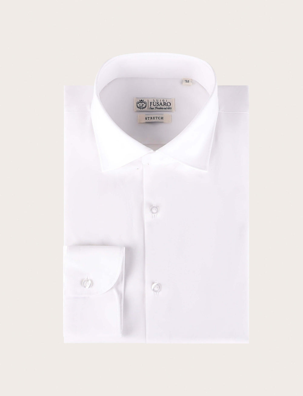 Camicia in cotone stretch tinta unita