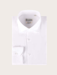 Camicia in cotone stretch tinta unita