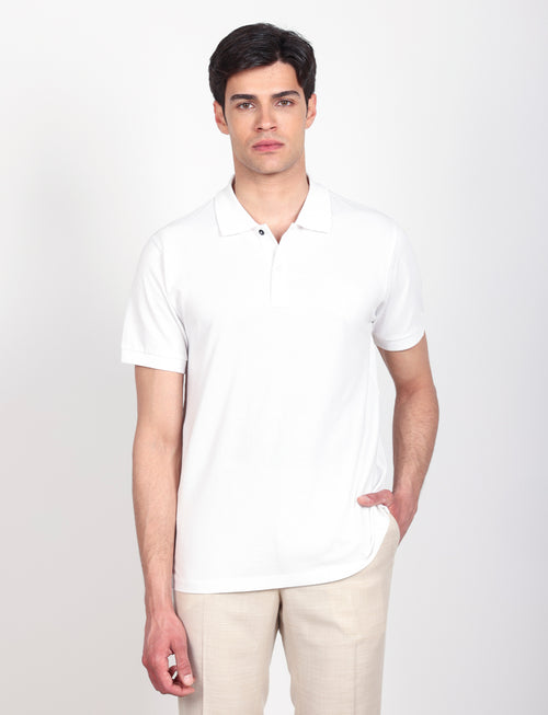 Polo in cotone tinta unita