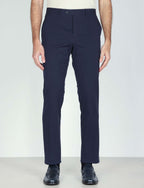 Pantaloni in cotone goffrato tinta unita luigi fusaro