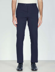 Pantaloni in cotone goffrato tinta unita