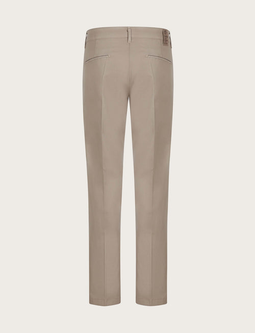 Pantaloni con pinces in cotone elasticizzato luigi fusaro