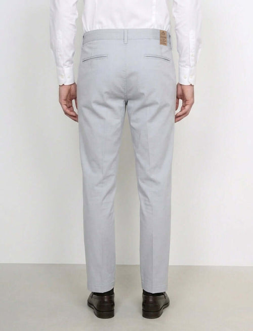 Pantaloni con pinces in cotone elasticizzato luigi fusaro