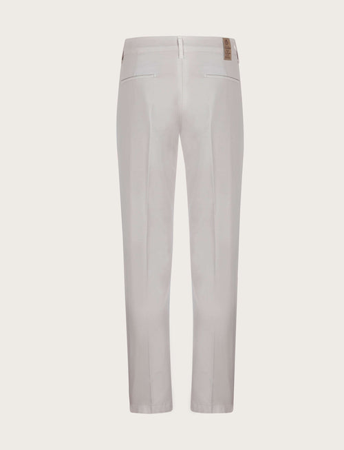 Pantaloni con pinces in cotone elasticizzato luigi fusaro