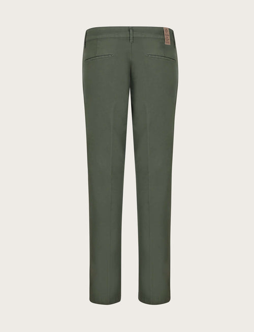 Pantaloni con pinces in cotone elasticizzato luigi fusaro