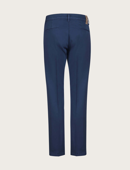 Pantaloni con pinces in cotone elasticizzato luigi fusaro