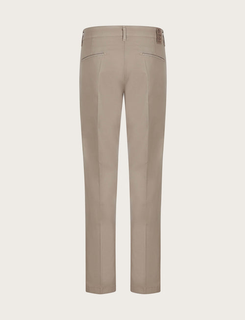 Pantaloni con pinces in cotone elasticizzato luigi fusaro