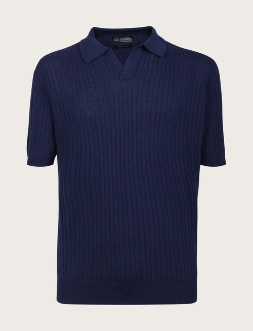 Polo in cotone derby a trecce luigi fusaro