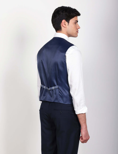 Gilet doppiopetto principe di galles blu luigi fusaro