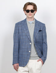 Giacca principe di galles denim