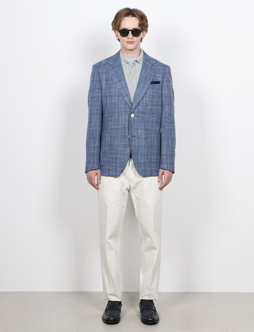 Giacca principe di galles denim