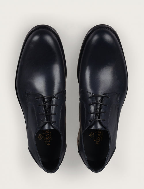 Scarpe derby in pelle liscia con lacci