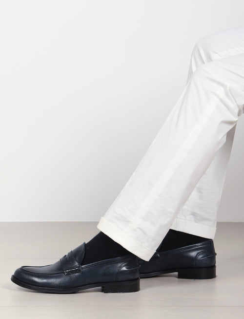 Pantaloni tinta unita in cotone stretch