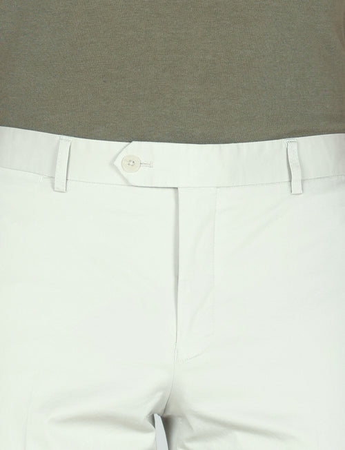 Pantaloni tinta unita in cotone stretch