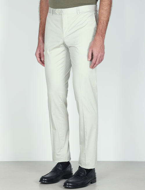 Pantaloni tinta unita in cotone stretch
