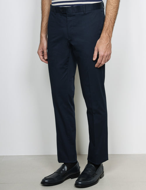 Pantaloni tinta unita in cotone stretch