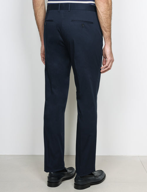 Pantaloni tinta unita in cotone stretch