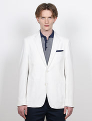 Giacca tinta unita in cotone stretch Drop 7