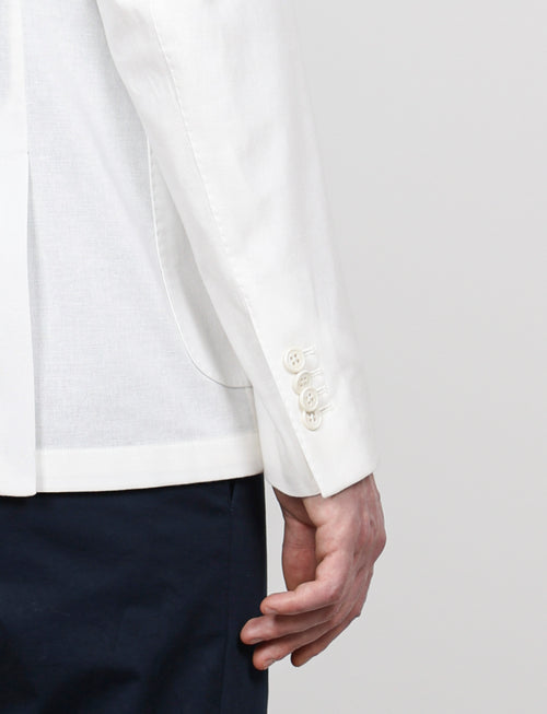 Giacca tinta unita in cotone stretch Drop 7