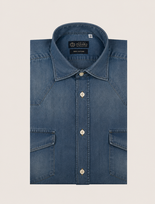 Camicia in denim con tasche